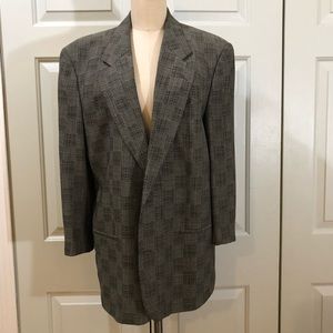 Hugo Boss Men’s Unisex Houndstooth Blazer Jacket Coat Size Regular Flaw
